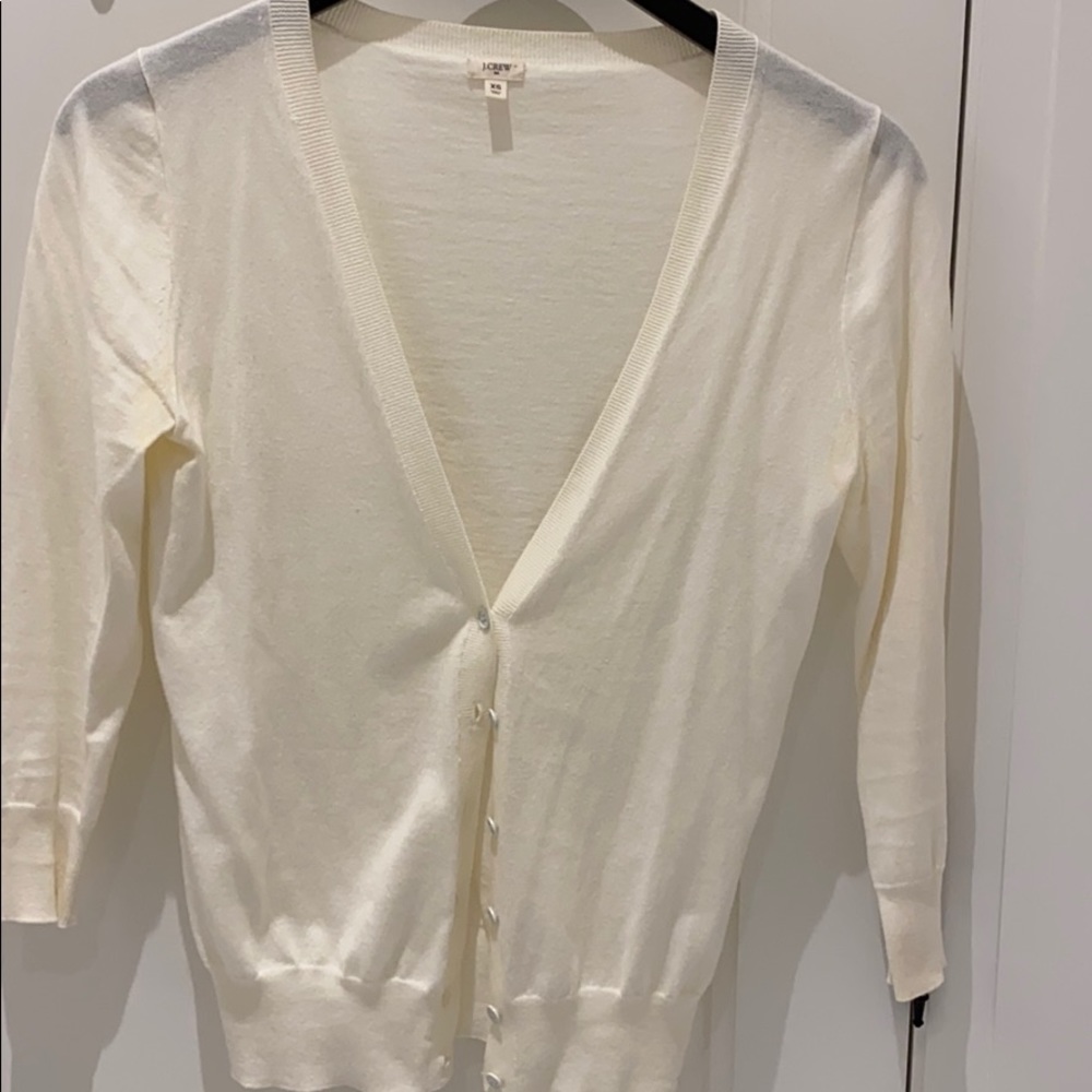 J.Crew white cardigan